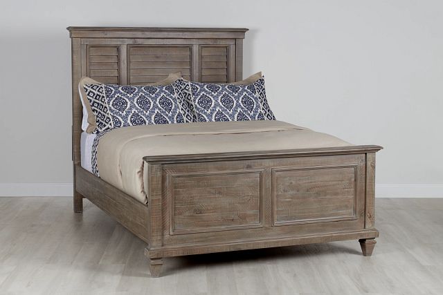 Sonoma Light Tone Panel Bed