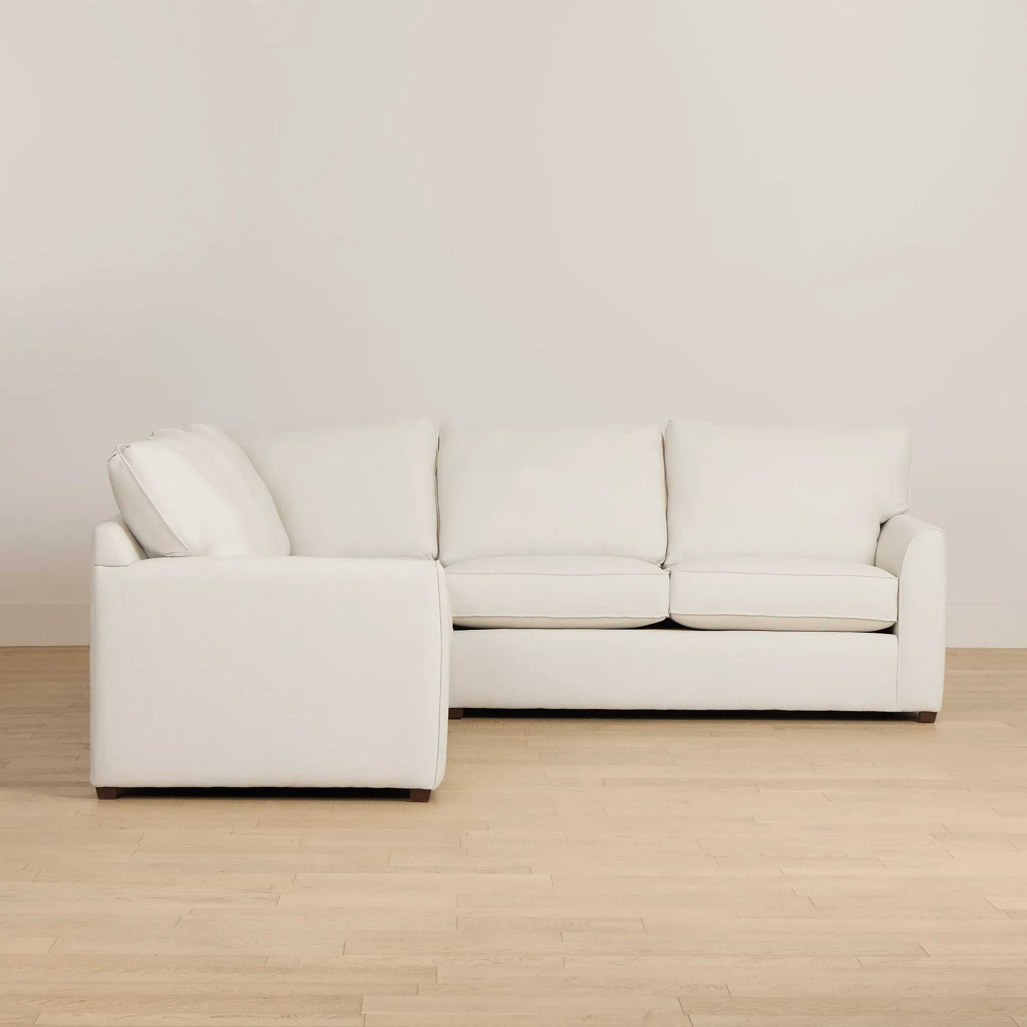 Tate Light Beige Fabric Medium 2-arm Left Facing Sleeper Sectional