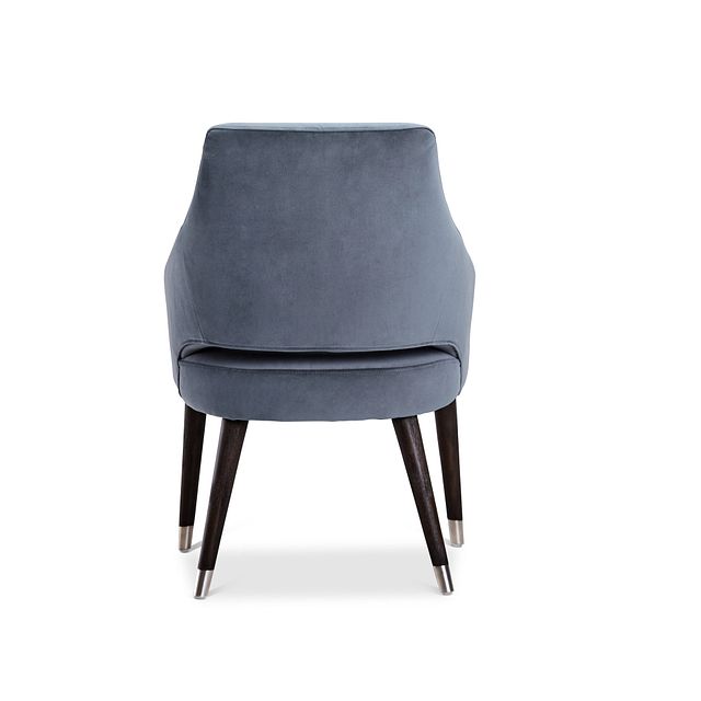 Naveen Light Gray Velvet Upholstered Arm Chair