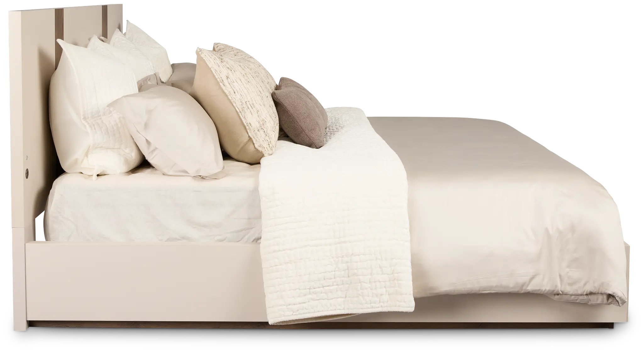 Brasilia Light Beige Platform Bed With Speaker Brasilia Light Beige Platform Bed With Speaker