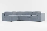 Destin Lucy Navy Fabric 4-piece Modular Sectional
