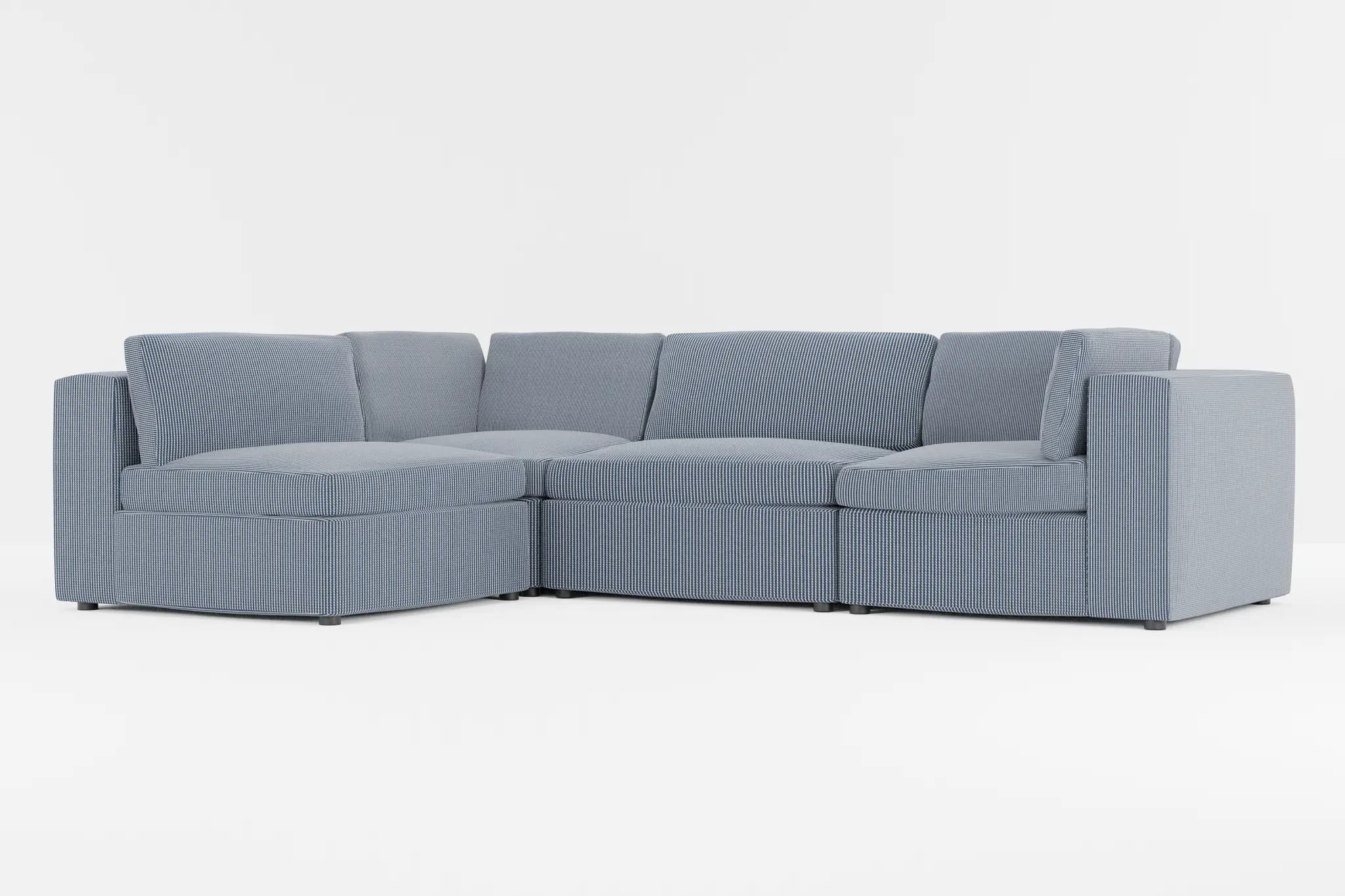 Destin Lucy Navy Fabric 4-piece Modular Sectional Destin Lucy Navy Fabric 4-piece Modular Sectional