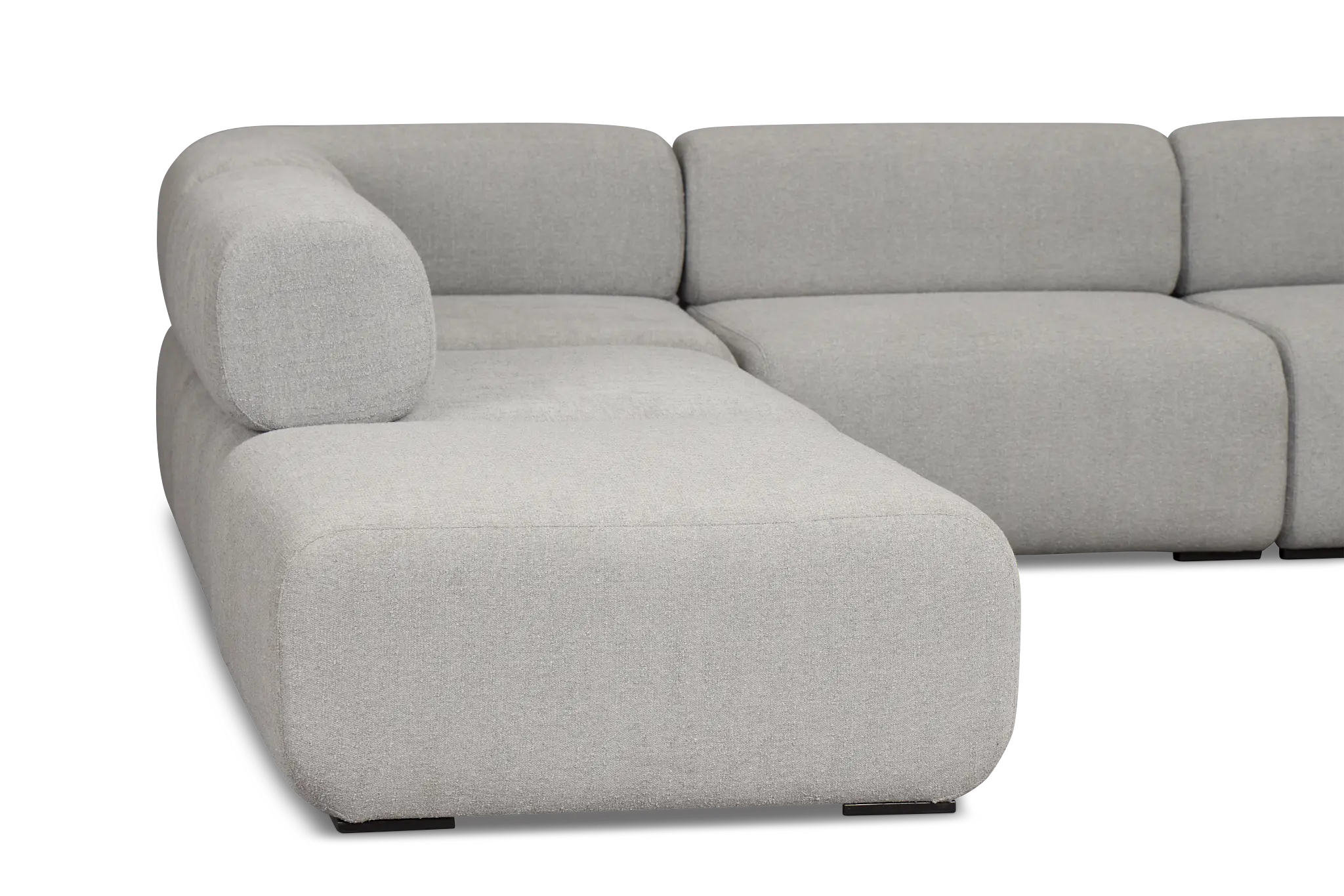 Celeste Light Gray Fabric 5-piece Left Facing Bumper Sectional Celeste Light Gray Fabric 5-piece Left Facing Bumper Sectional