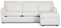 Rhodes White Fabric Right Chaise Sectional