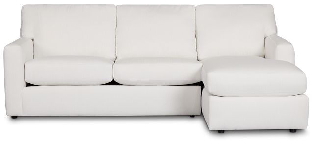 Rhodes White Fabric Right Chaise Sectional