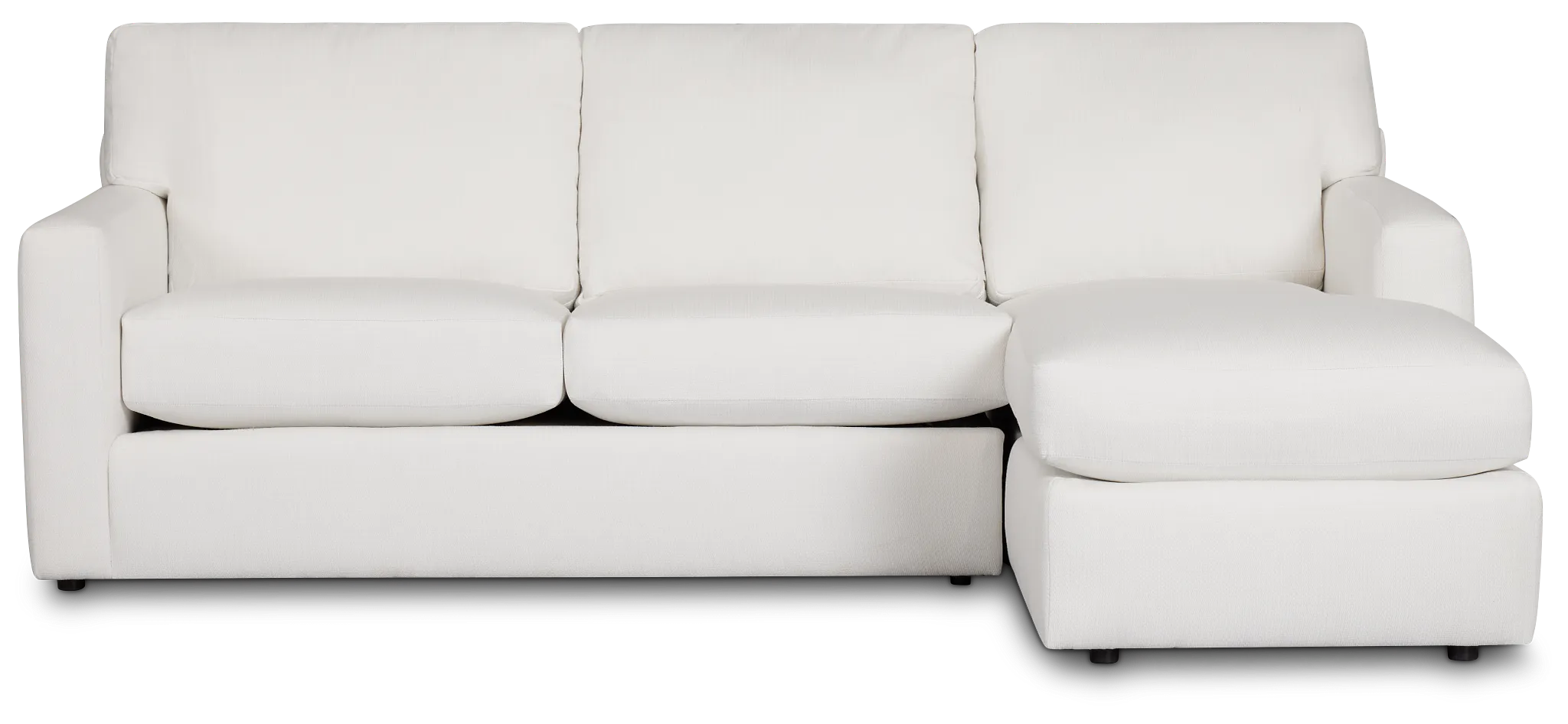 Rhodes White Fabric Right Chaise Sectional