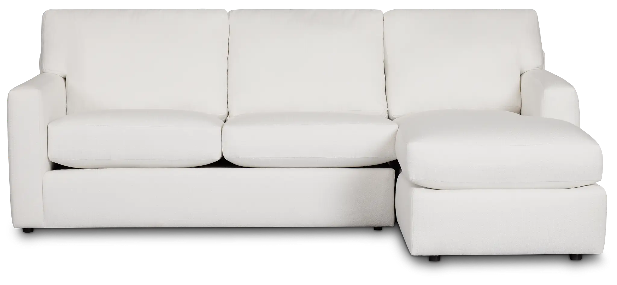 Rhodes White Fabric Right Chaise Sectional Rhodes White Fabric Right Chaise Sectional