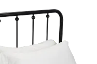 Rory Black Metal Panel Bed