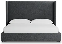Captiva Delray Dark Gray 60" Upholstered Shelter Bed