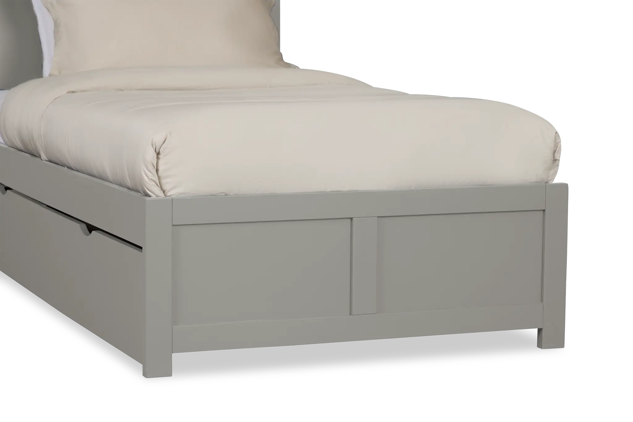Charleston Gray Panel Bed With 2 Storage Drawers Charleston Gray Panel Bed With 2 Storage Drawers