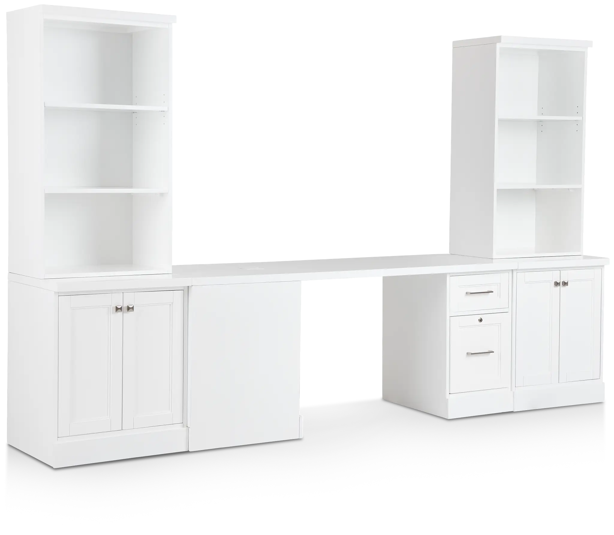 Newport White Small Peninsula Door Wall Desk Newport White Small Peninsula Door Wall Desk