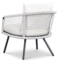 Malaga Gray White Arm Chair