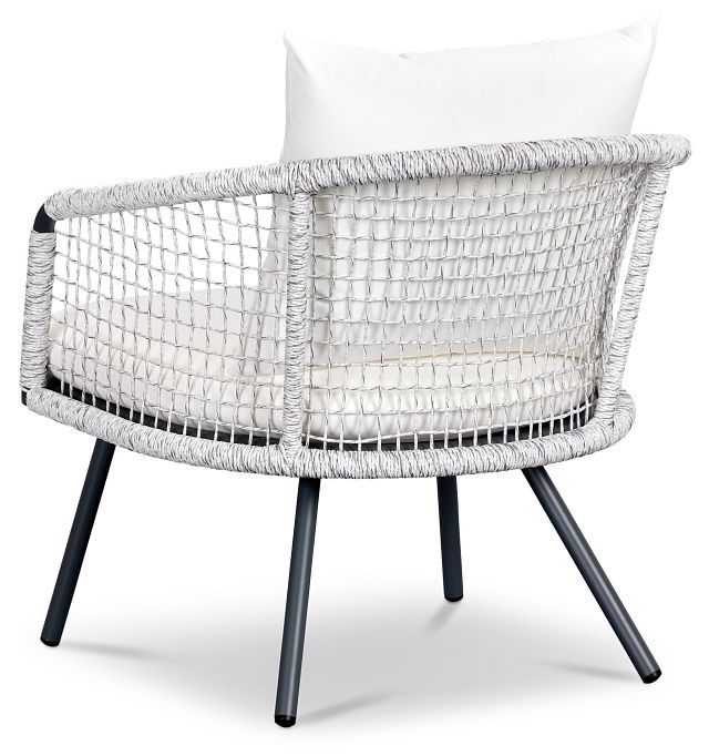 Malaga Gray White Arm Chair