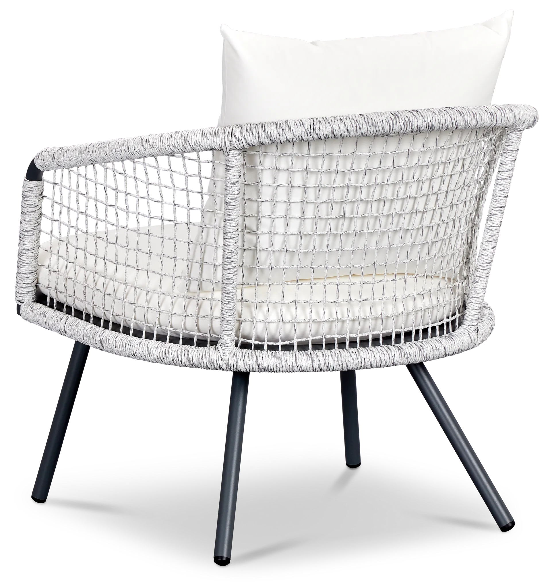 Malaga Gray White Arm Chair