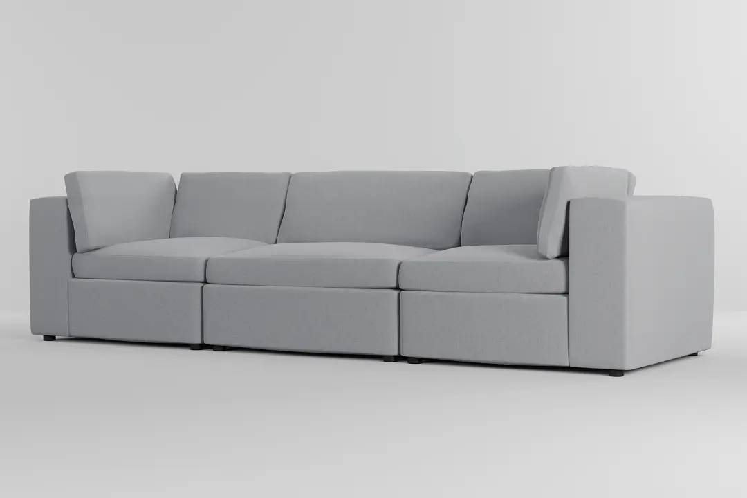 Destin Delray Light Gray Fabric 3-piece Modular Sofa Destin Delray Light Gray Fabric 3-piece Modular Sofa