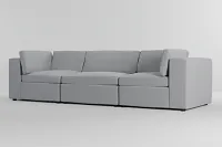 Destin Delray Light Gray Fabric 3-piece Modular Sofa