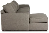 Asheville Brown Fabric Small Left Chaise Sectional