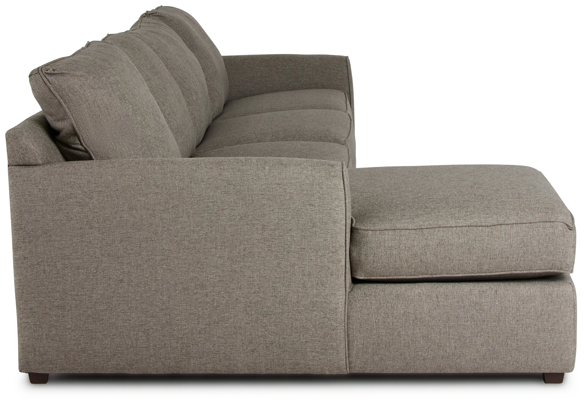 Asheville Brown Fabric Small Left Chaise Sectional