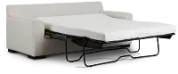 Austin White Fabric Memory Foam Sleeper