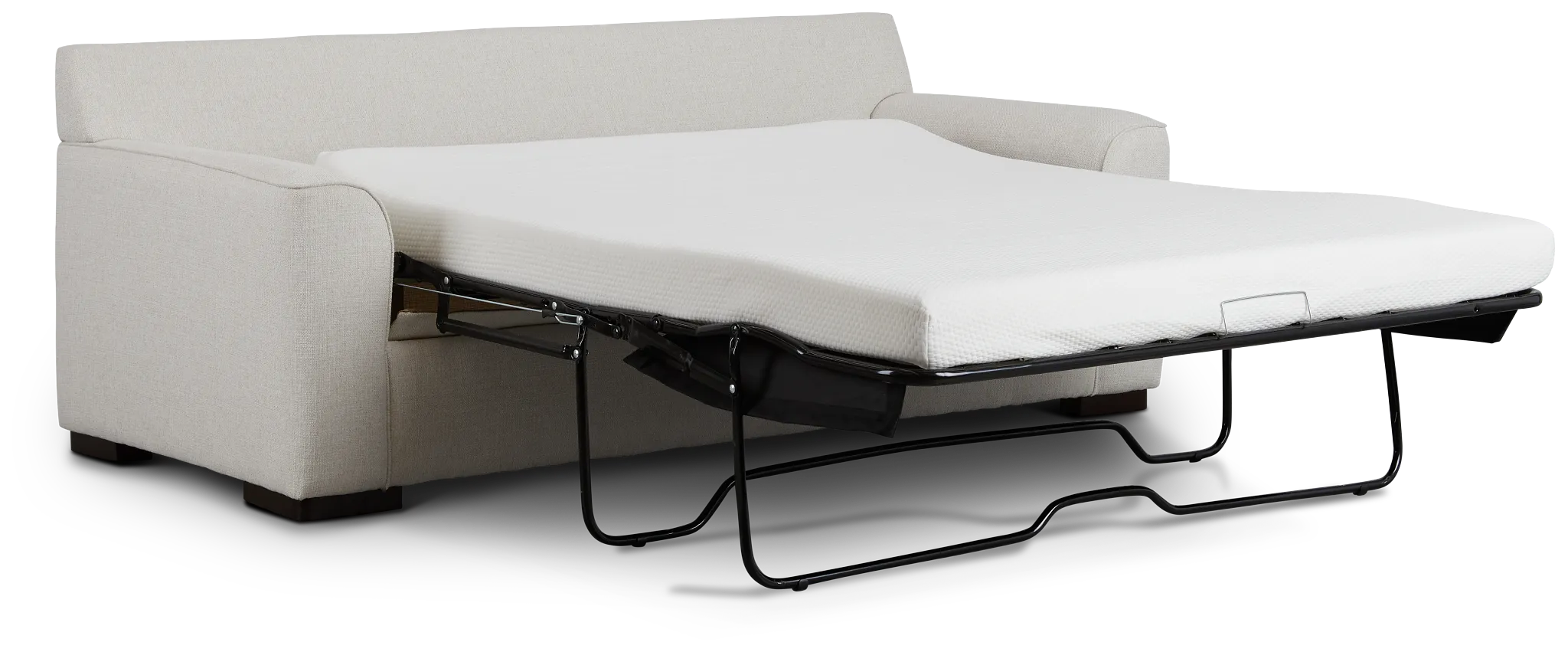 Austin White Fabric Memory Foam Sleeper