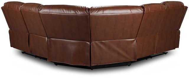 Arden Dark Brown Micro Small Two-arm Power Reclining Sectional