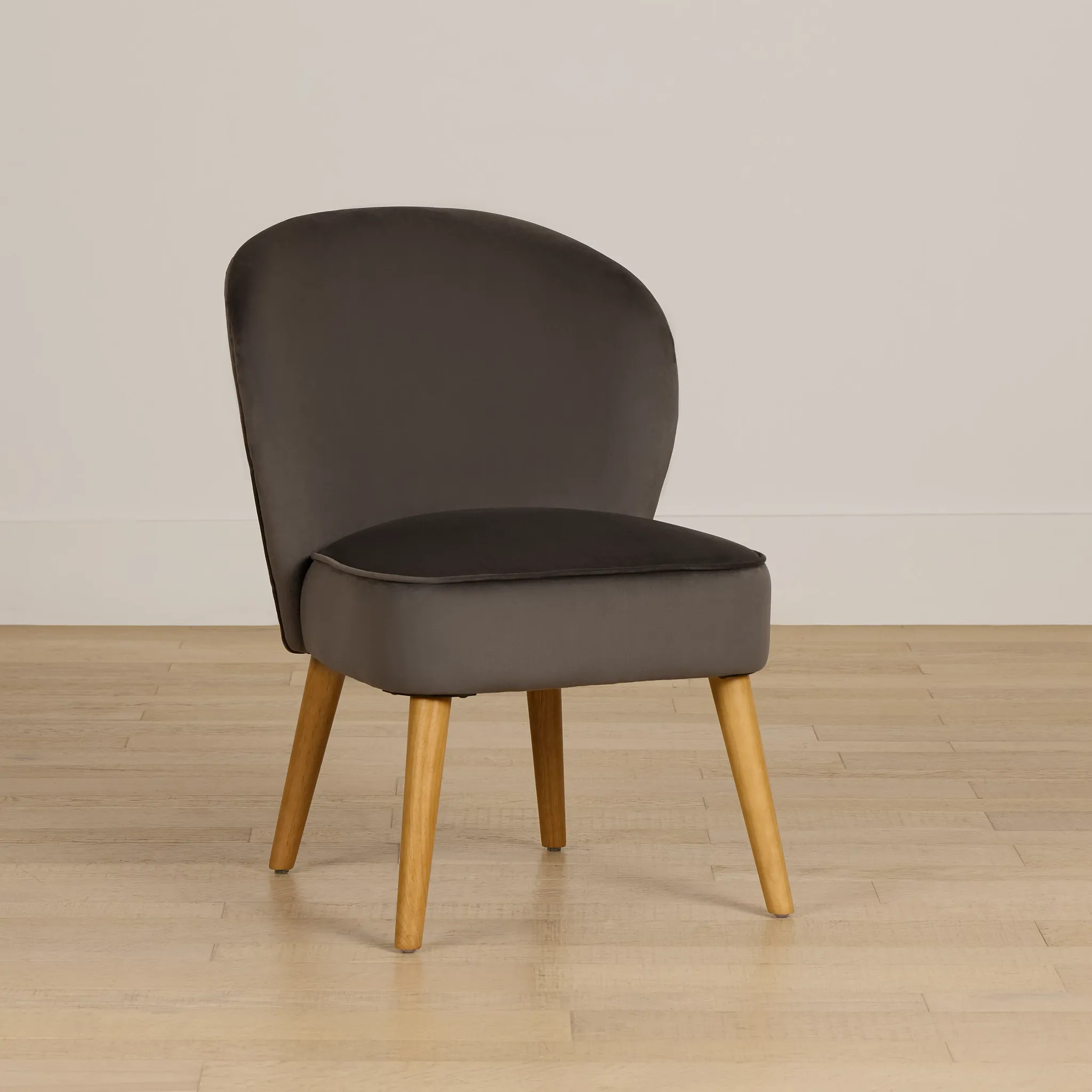 Kate Dark Gray Velvet Accent Chair