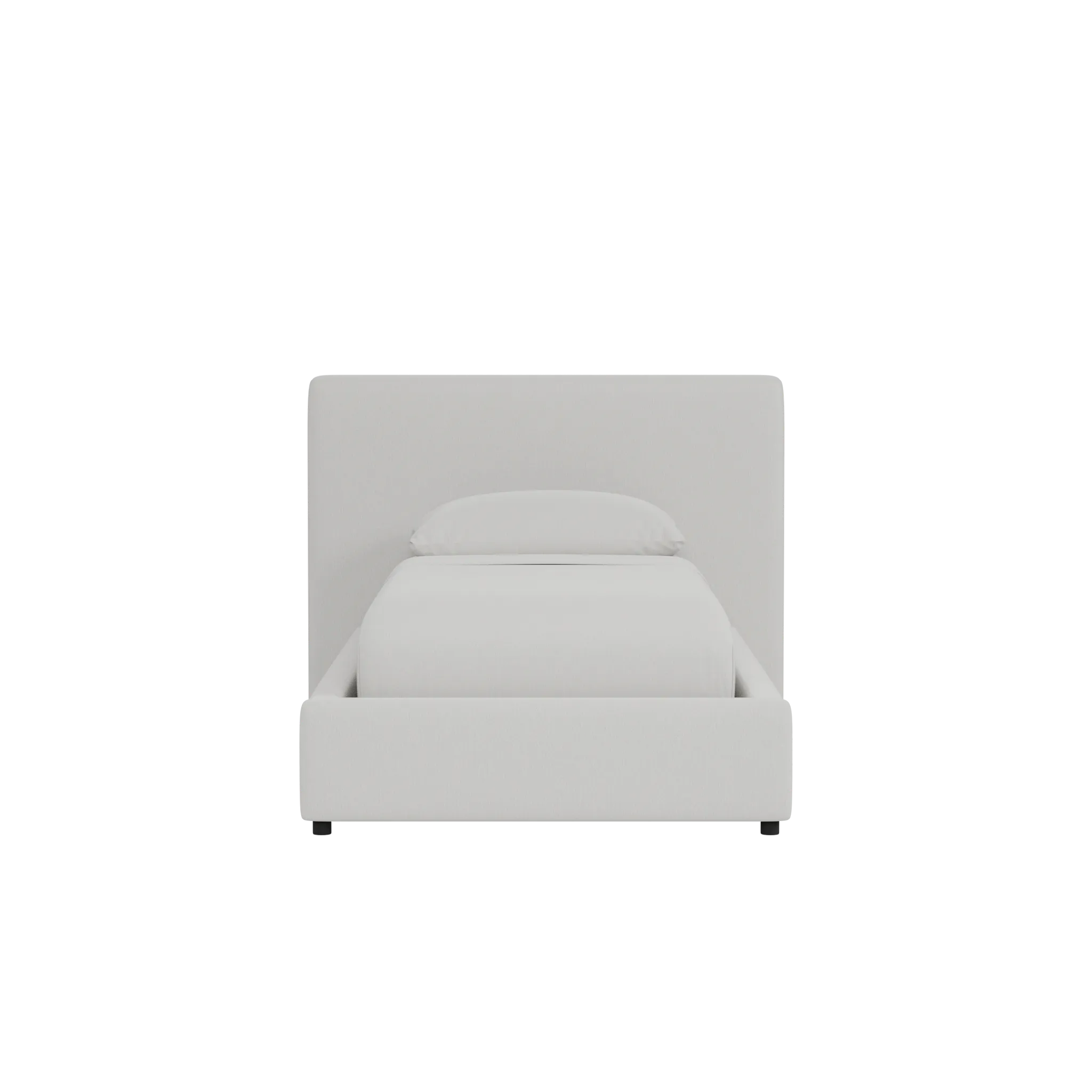 Grayton Delray Pewter 44" Upholstered Platform Bed