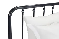 Rory Black Metal Panel Bed