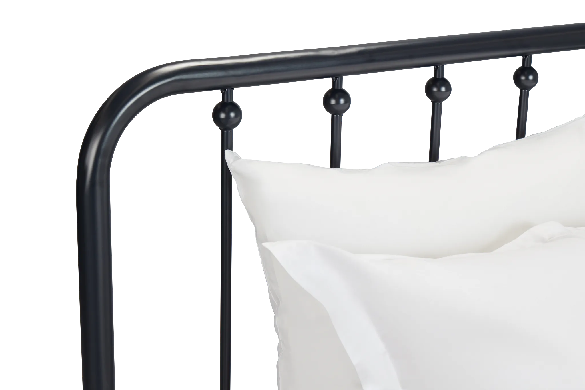 Rory Black Metal Panel Bed