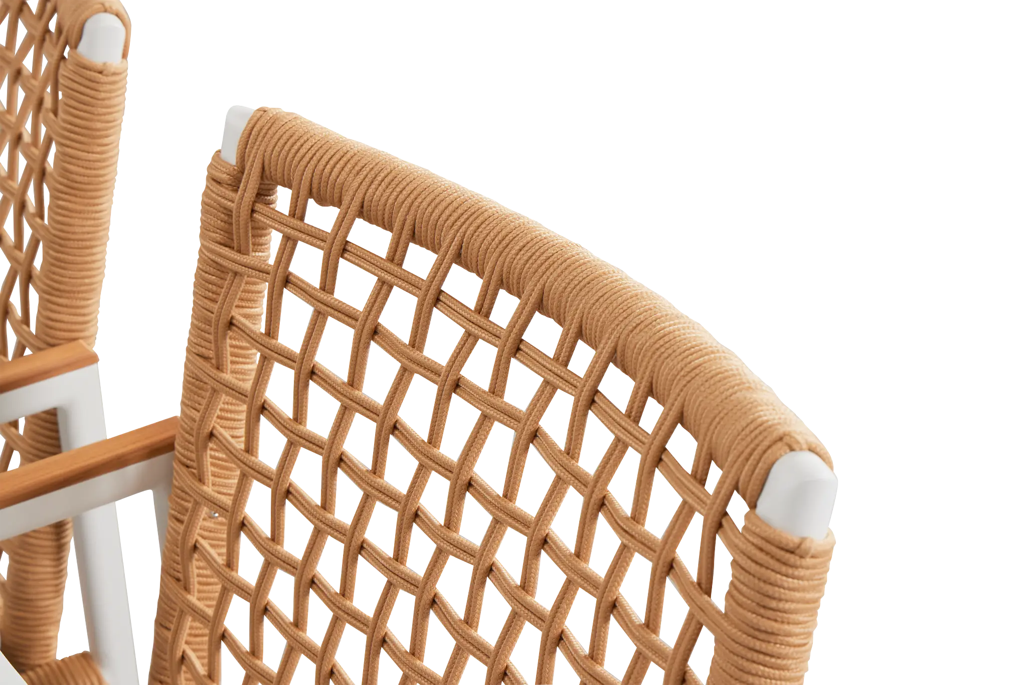 Sunrise White 65" Rectangular Table & 4 Teak Arm Chairs Sunrise White 65" Rectangular Table & 4 Teak Arm Chairs