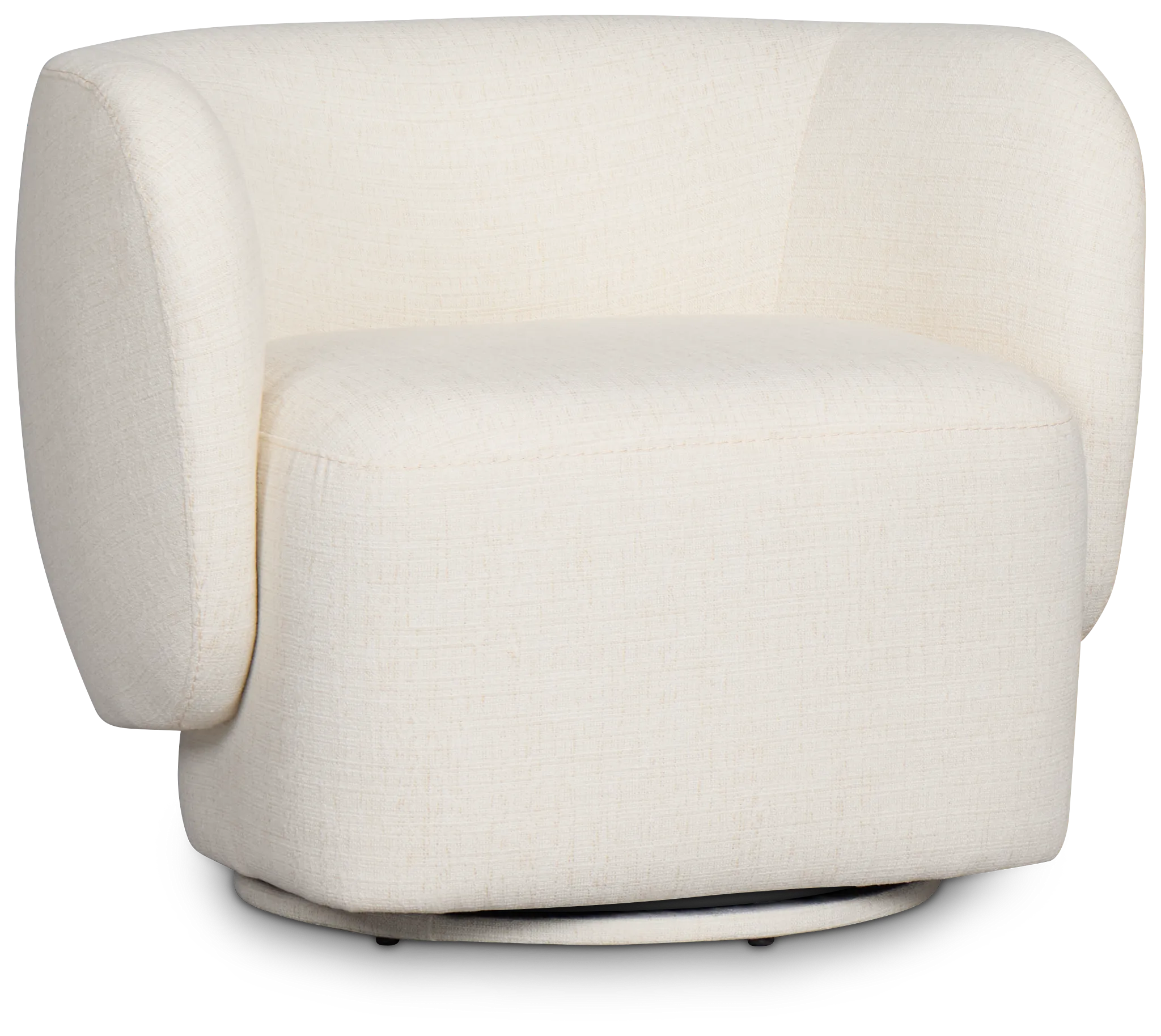 Cleo Light Beige Fabric Swivel Accent Chair