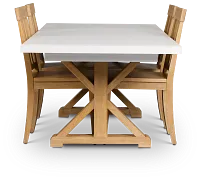 Nantucket Two-tone Pine Table & 4 Wood Chairs