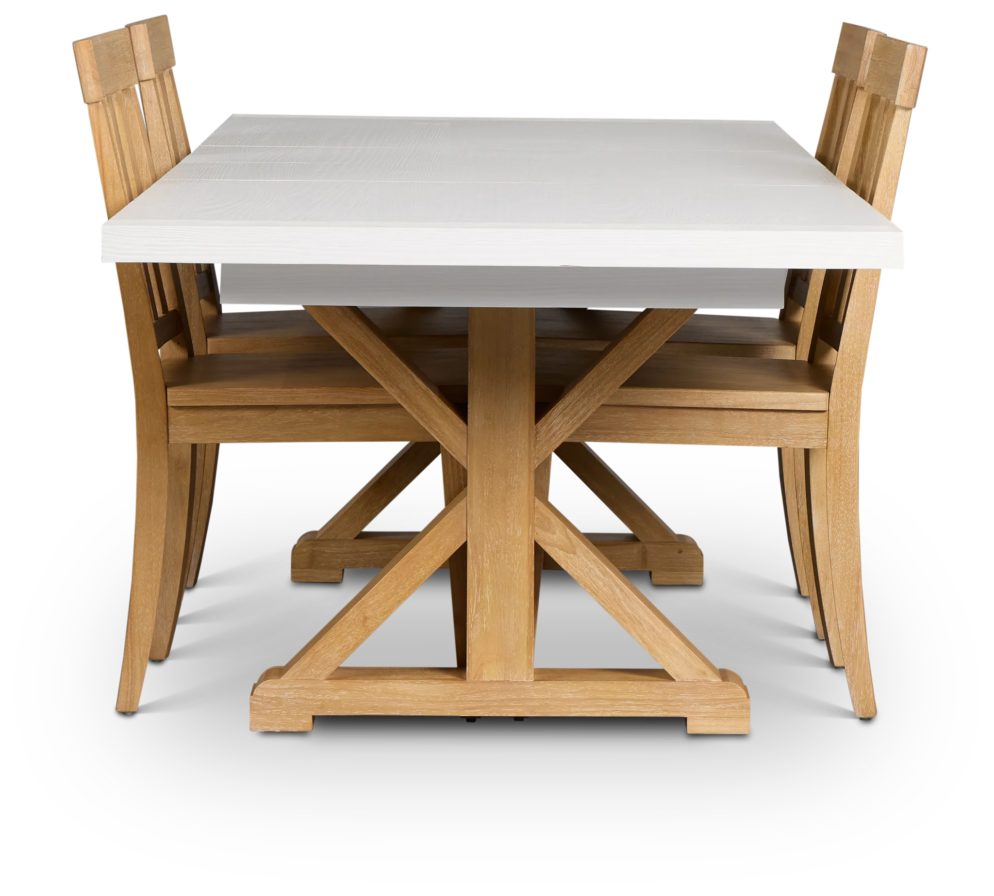 Nantucket Two-tone Pine Table & 4 Wood Chairs