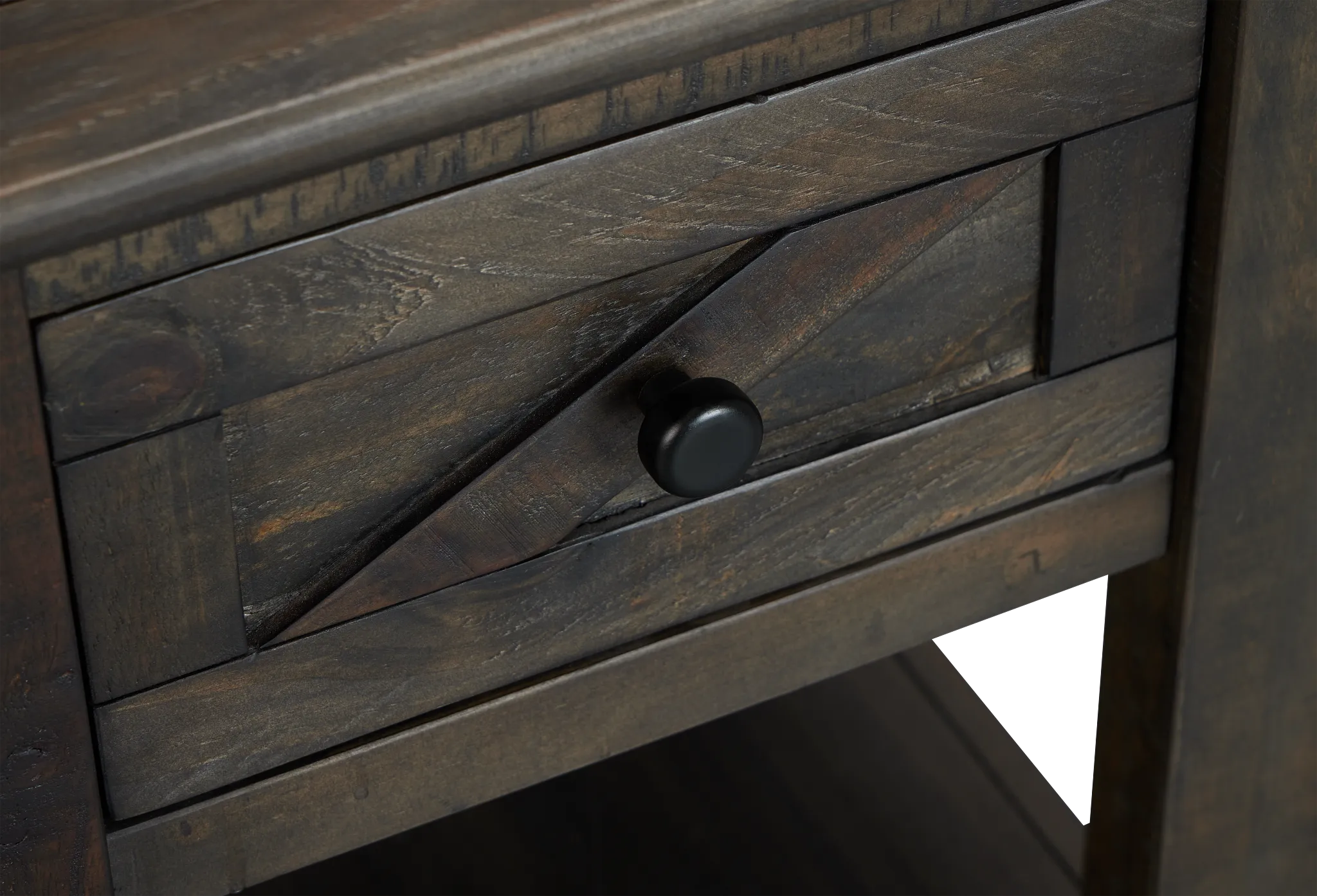 Garrett Dark Tone Storage End Table