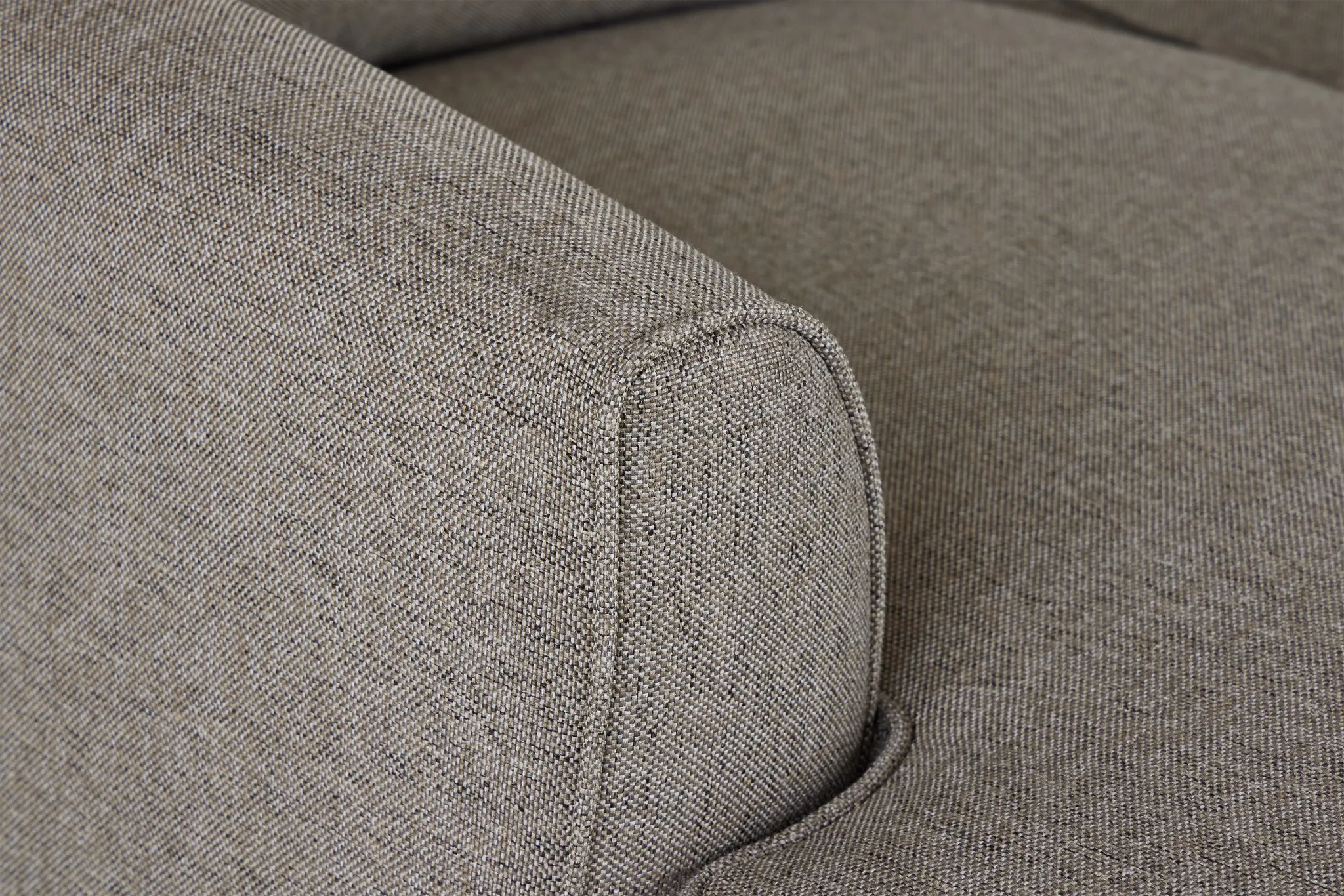 Asheville Brown Fabric Small Left Chaise Sectional