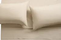 Rest & Renew Percale Cotton Beige 200 Thread Sheet Set