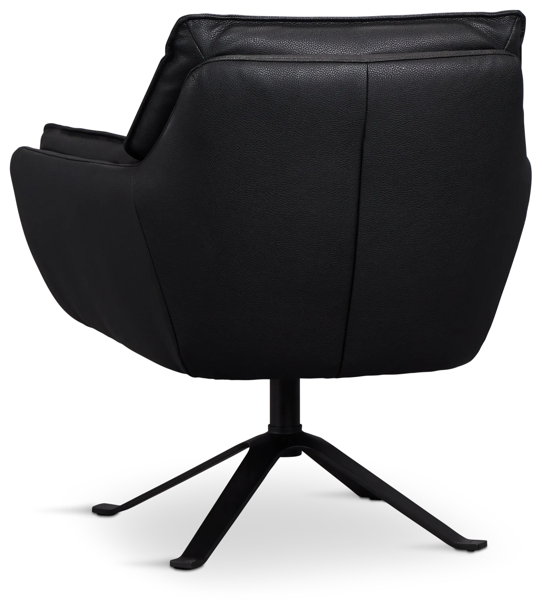 Farley Black Micro Swivel Accent Chair