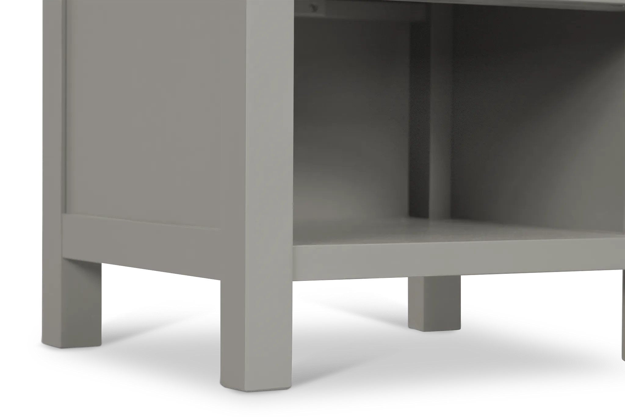 Charleston Gray 1-drawer Nightstand