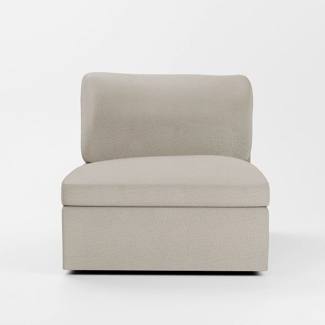 Destin Suave Beige Fabric Swivel Chair