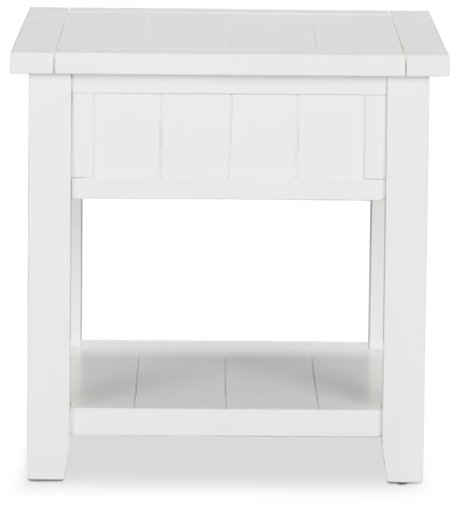 Bismark White Square End Table Bismark White Square End Table