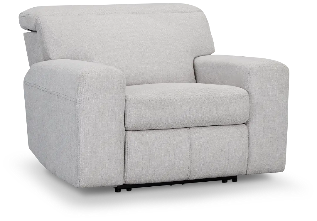 Callum Light Gray Fabric Power Recliner Callum Light Gray Fabric Power Recliner