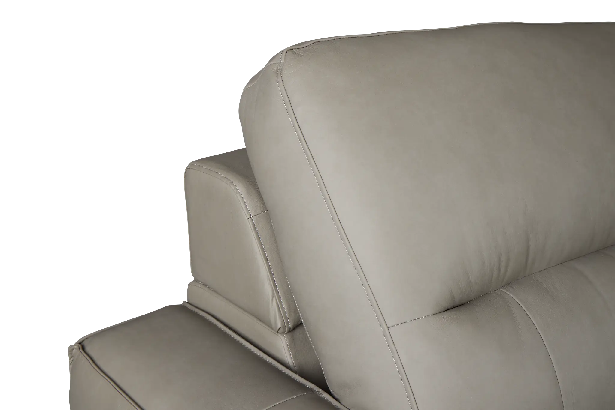 Rudy Gray Lthr/vinyl Right Dual Power Extension Chaise Sectional Rudy Gray Lthr/vinyl Right Dual Power Extension Chaise Sectional