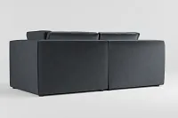 Destin Joya Gray Velvet 2-piece Modular Sofa