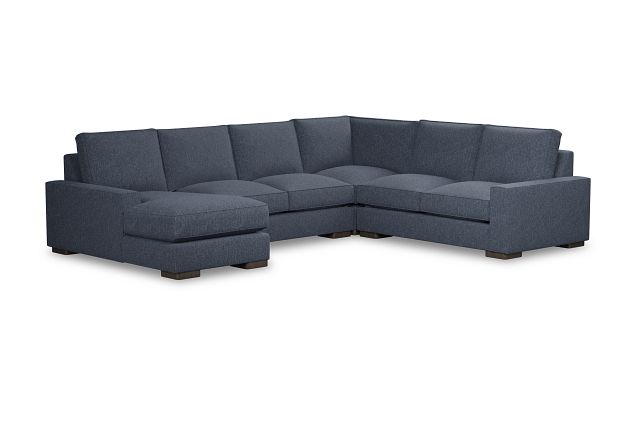 Edgewater Maguire Blue Medium Left Chaise Sectional