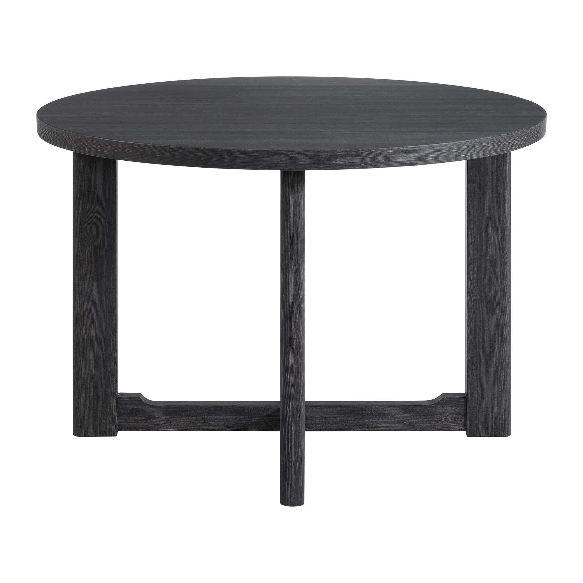 Gareth Dark Gray Round Table & 4 Upholstered Chairs