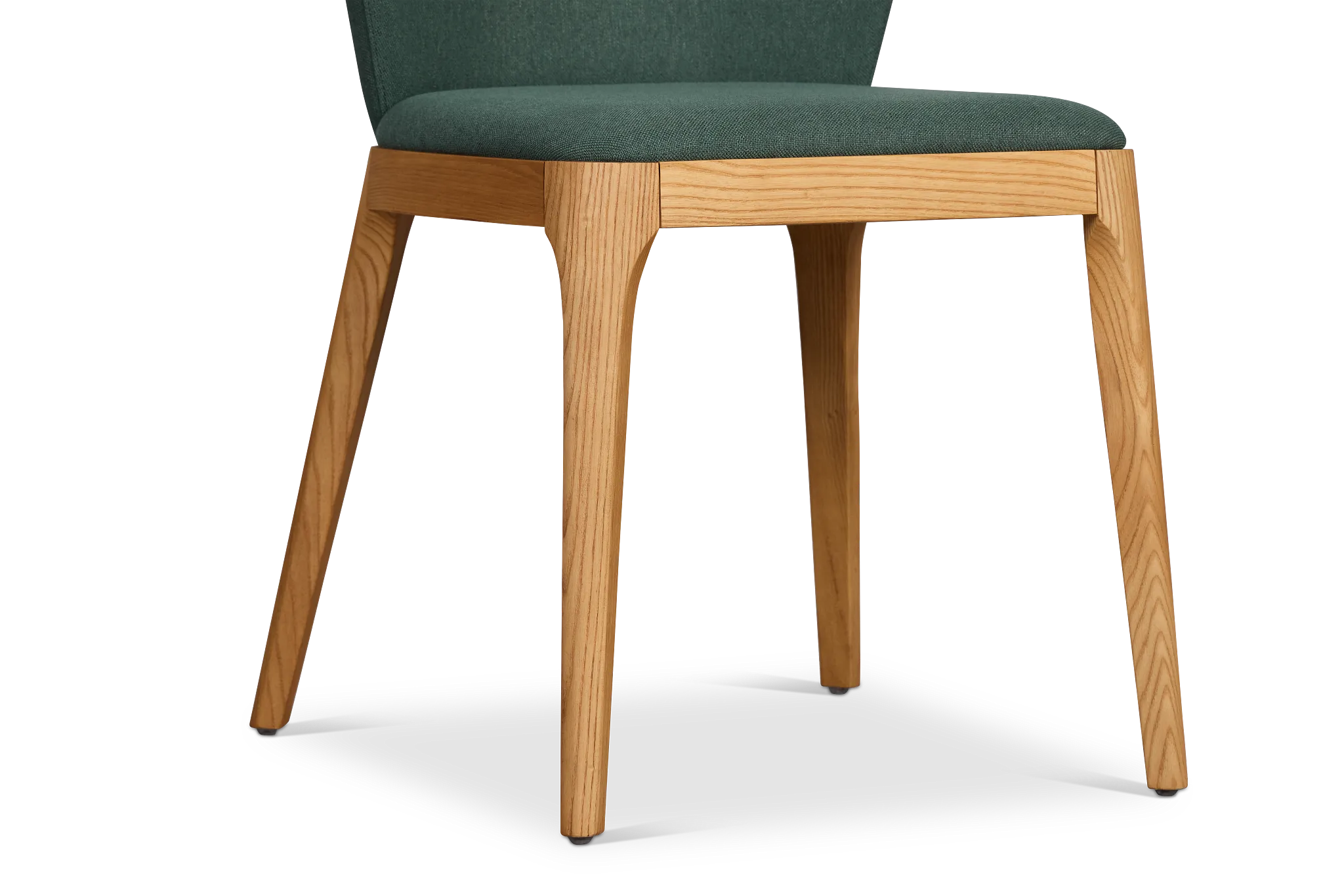Nomad Dark Green Upholstered Side Chair With Light Tone Legs