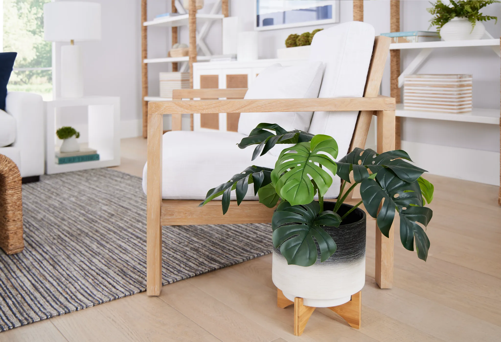 Nantucket Light Tone Woven Accent Chair