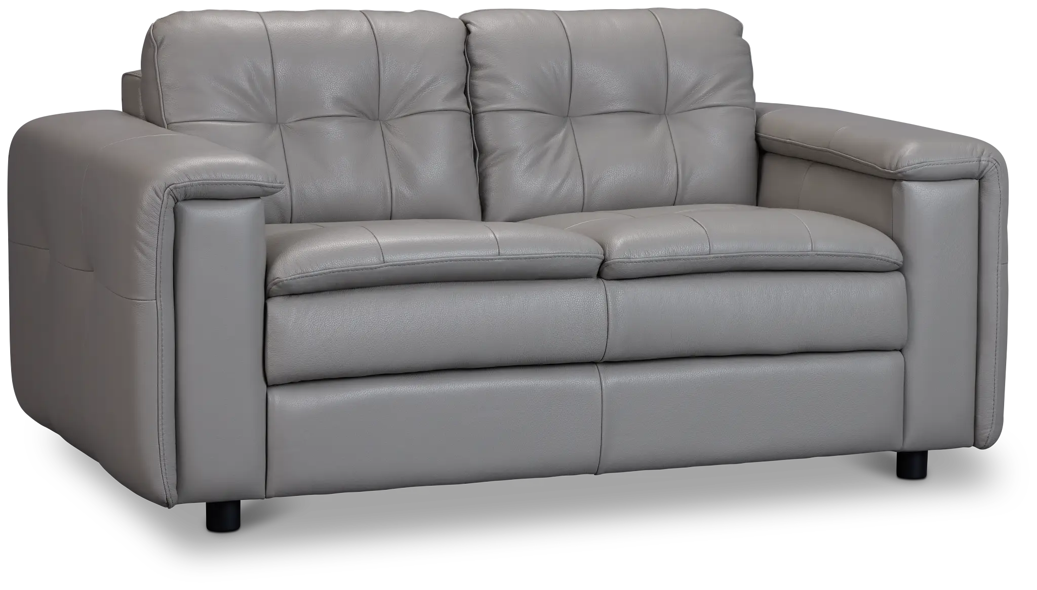 Rowan Gray Leather Loveseat Rowan Gray Leather Loveseat