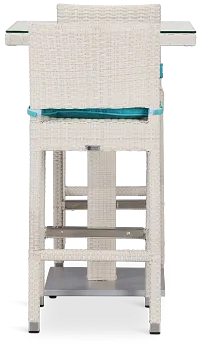 Bahia Dark Teal 27" Pub Table & 2 Barstools