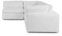 Grant White Fabric 4-piece Modular Sectional